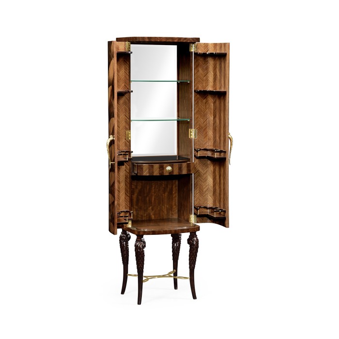 Feather Inlay Drinks Cabinet