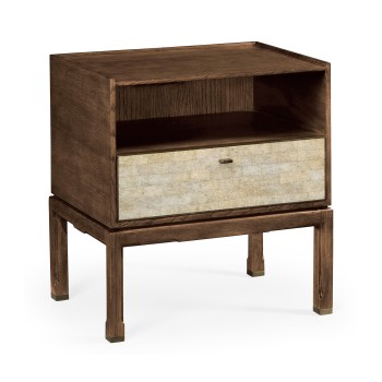 Small Natural Walnut Bedside Table