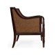 Bergere Brown Rattan Matte Sides & Back Occasional Chair