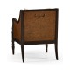 Bergere Brown Rattan Matte Sides & Back Occasional Chair