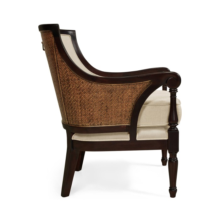 Langkawi Curved Rattan Back Occasional Chair