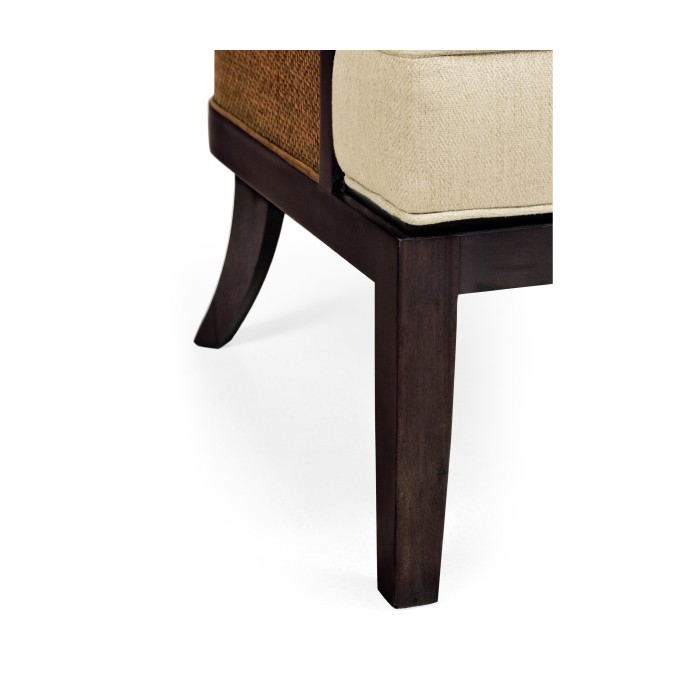 Langkawi Occasional Tub Chair with Rattan Matte Back