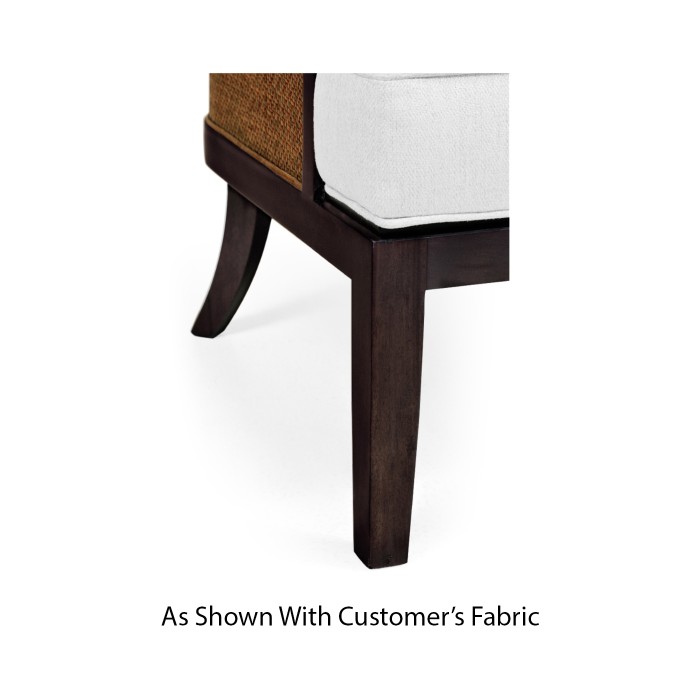Langkawi Occasional Tub Chair with Rattan Matte Back