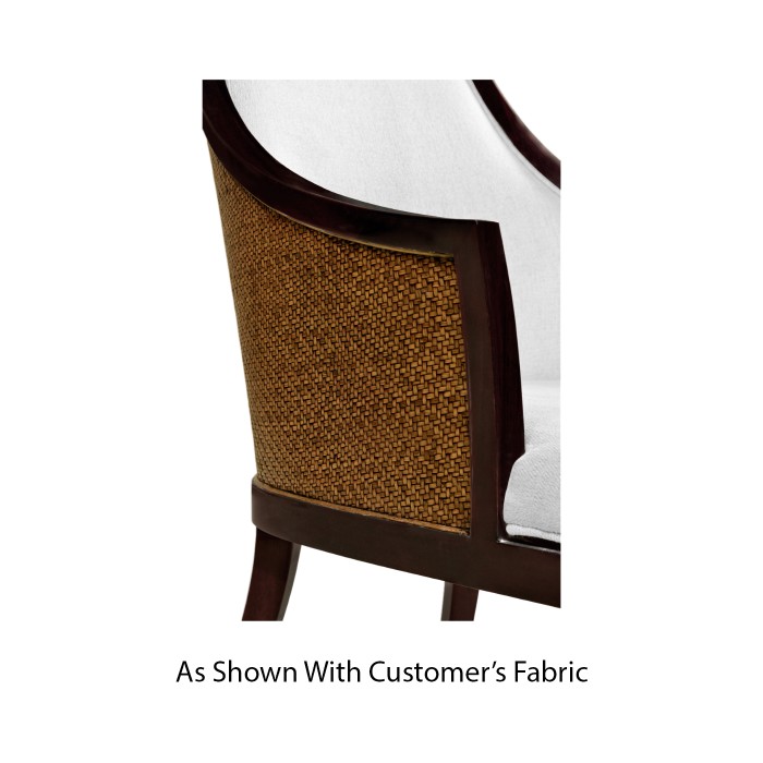 Langkawi Curved Sonokelling & Rattan Occasional Chair