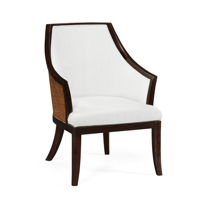 Langkawi Curved Sonokelling & Rattan Occasional Chair