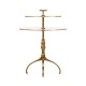 Round Bronze & Glass Side Table