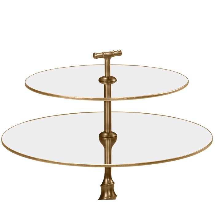 Round Bronze & Glass Side Table