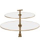 Round Bronze & Glass Side Table