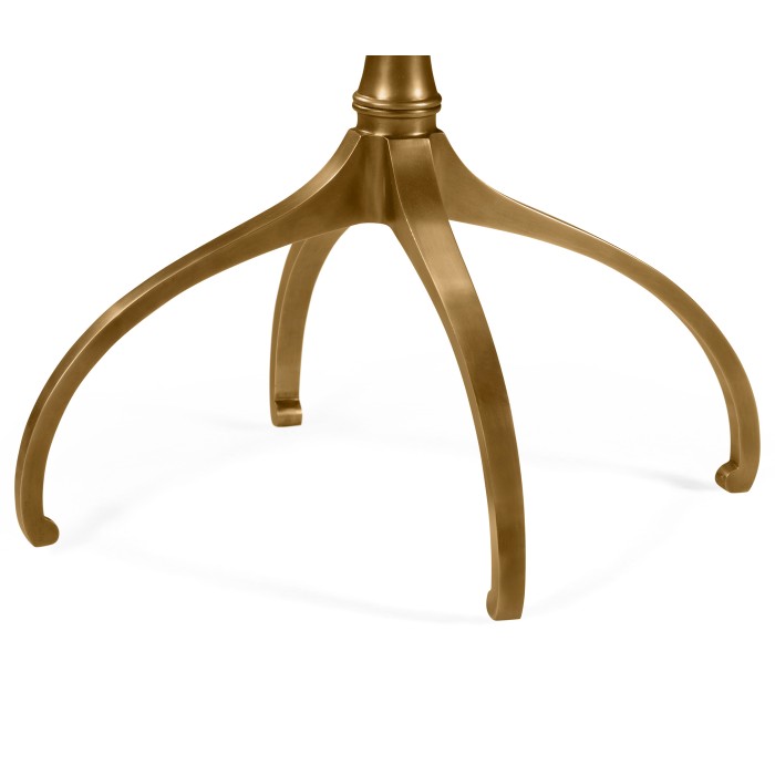 Round Bronze & Glass Side Table