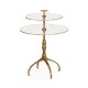 Round Bronze & Glass Side Table