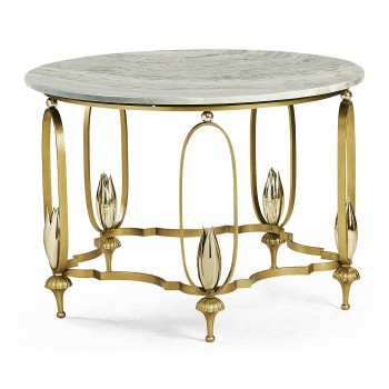 Gilded Centre Table with Green Marble Top