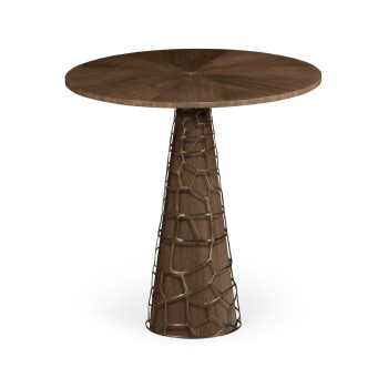 Circular Natural Walnut Counter Table 36