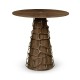 Circular Natural Walnut Bar Table 40