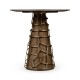 Circular Natural Walnut Bar Table 40