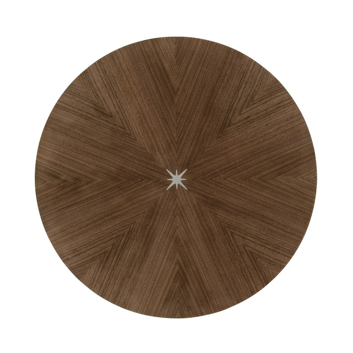 Circular Natural Walnut Bar Table 40