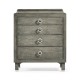 Small Pewter Oak Chest of Drawers