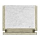 Greyed Oak Nightstand with Marble Top