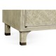 Greyed Oak Nightstand with Marble Top