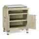 Greyed Oak Nightstand with Marble Top