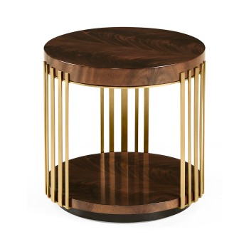 Round Antique Mahogany End Table