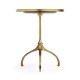 Round Dark Brown Eggshell Side Table