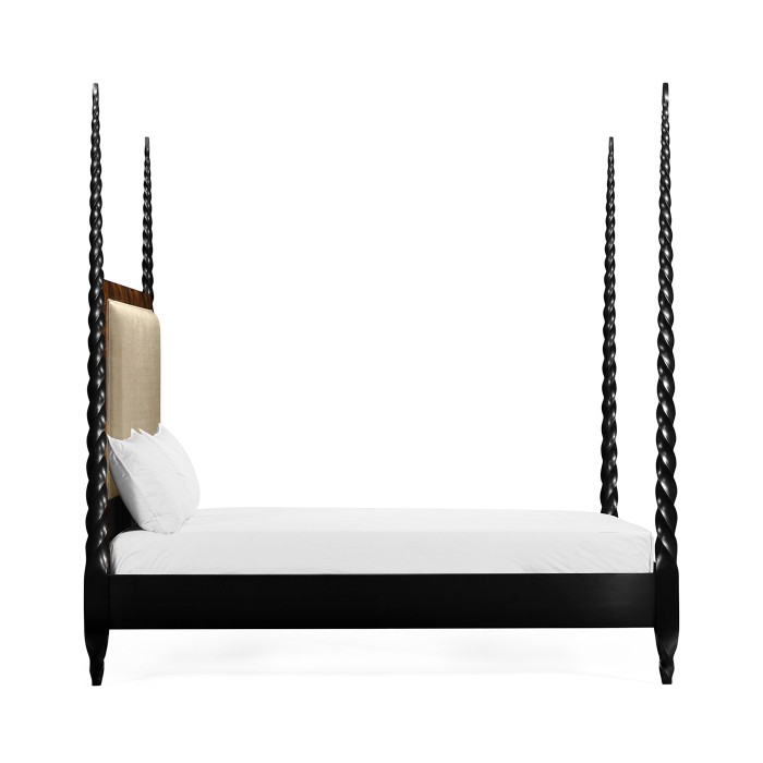 Tropical Walnut & Black Barleytwist US King Bed