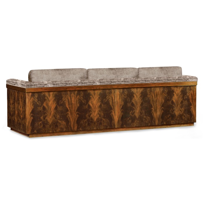Antique Mahogany Brown High Lustre Sofa