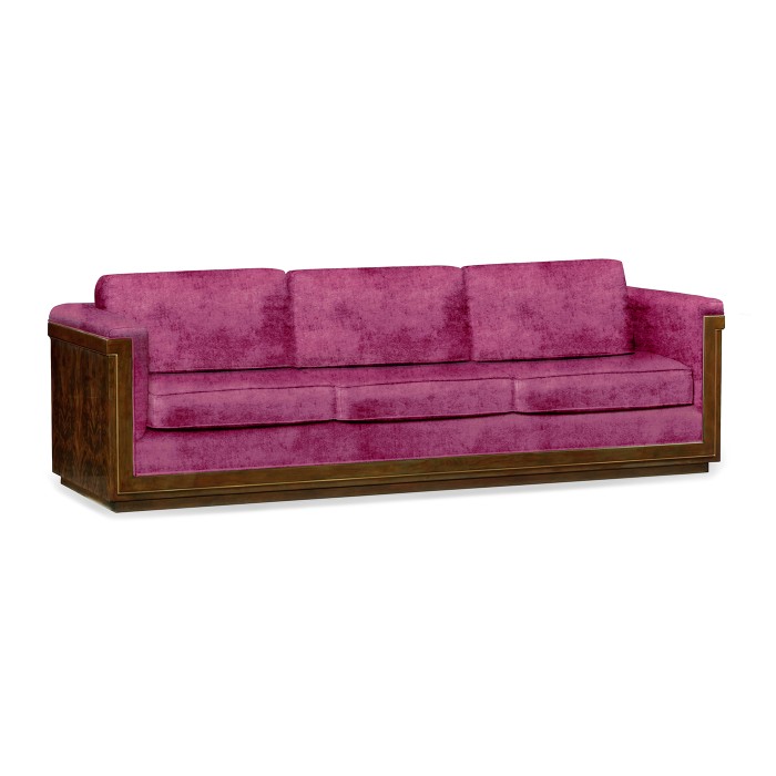 Antique Mahogany Brown High Lustre Sofa