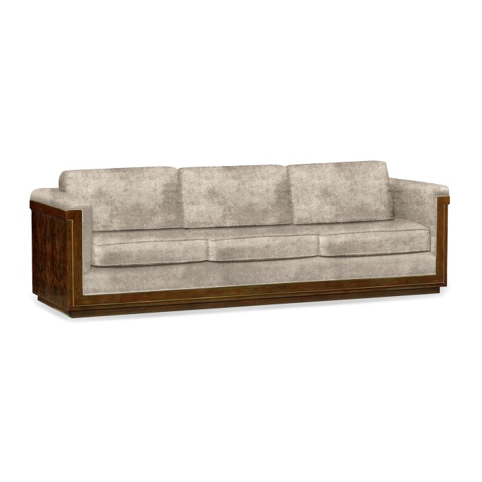 Antique Mahogany Brown High Lustre Sofa