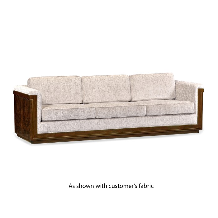 Antique Mahogany Brown High Lustre Sofa