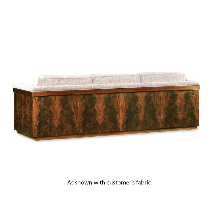 Antique Mahogany Brown High Lustre Sofa