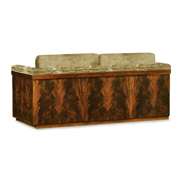Antique Mahogany Brown High Lustre Sofa
