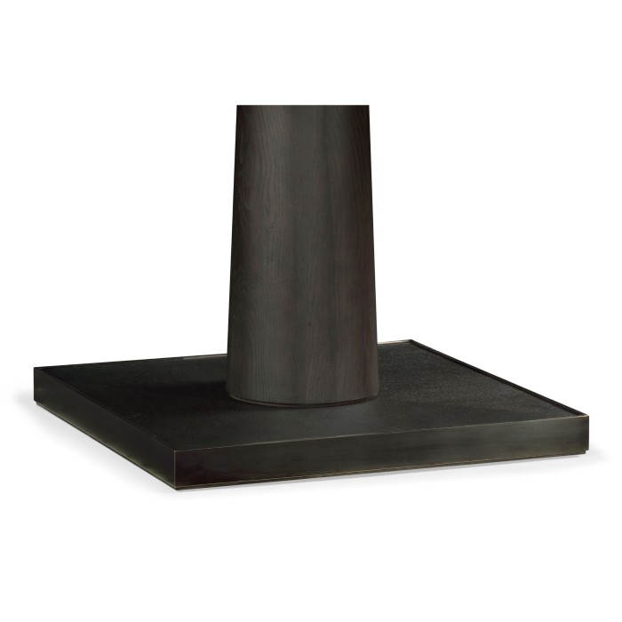Round Dark Brown Ash Dining Table 41