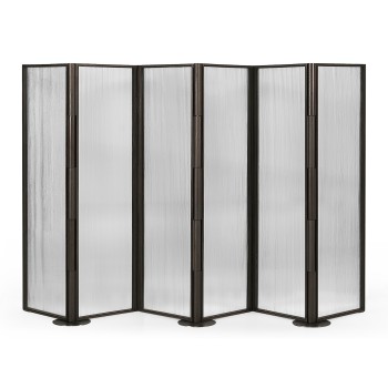 Dark Brown Ash & Grooved Glass Screen