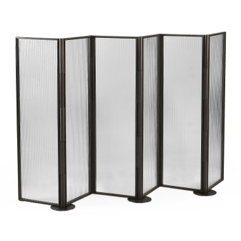 Dark Brown Ash & Grooved Glass Screen