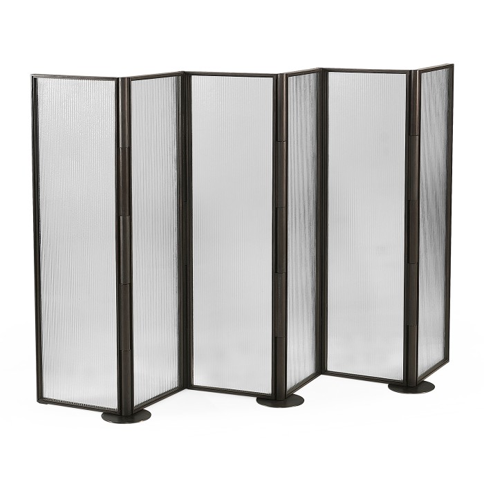 Dark Brown Ash & Grooved Glass Screen