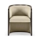 Dark Brown Ash & Woven Rattan Tub Chair