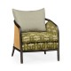 Dark Brown Ash & Woven Rattan Occasional Chair