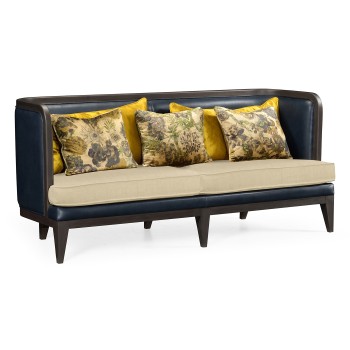 Curved Dark Brown Ash Sofa