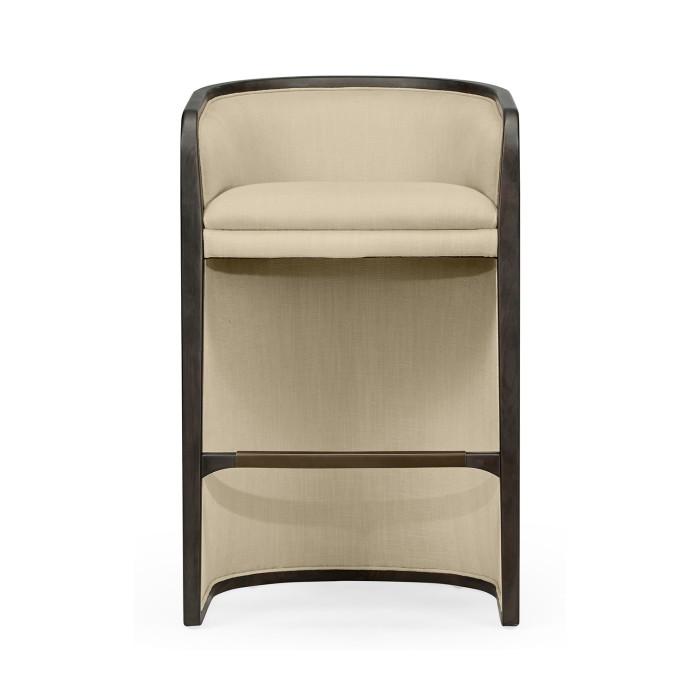Dark Brown Ash Tub Bar Stool
