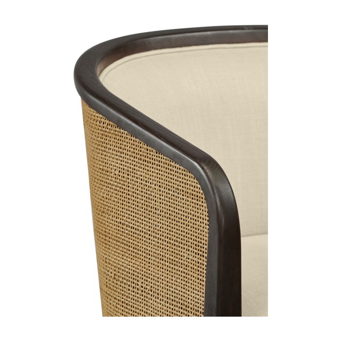 Dark Brown Ash Tub Bar Stool