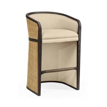 Dark Brown Ash Tub Bar Stool