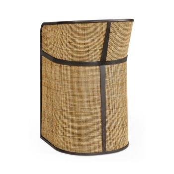 Dark Brown Ash Tub Bar Stool