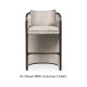 Dark Brown Ash Tub Bar Stool