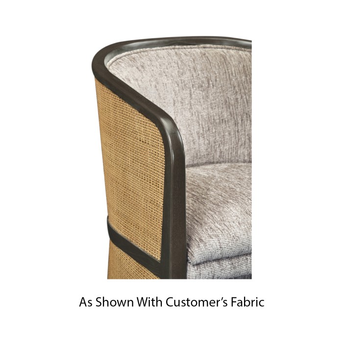 Dark Brown Ash Tub Bar Stool