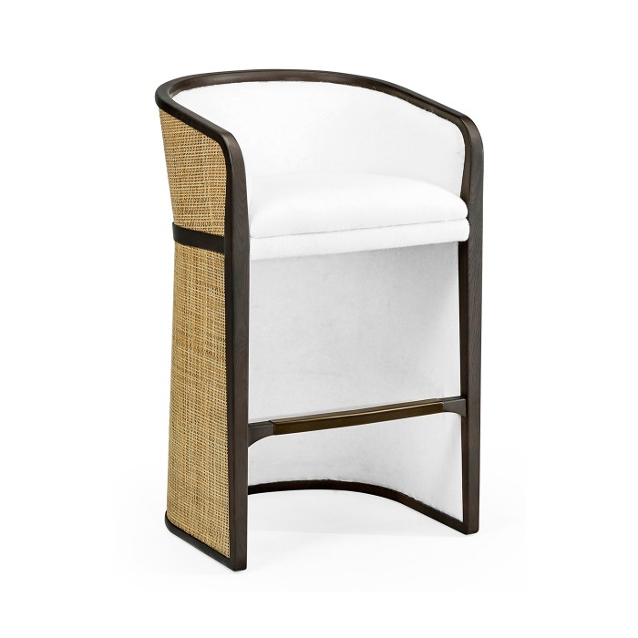 Dark Brown Ash Tub Bar Stool