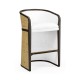 Dark Brown Ash Tub Bar Stool