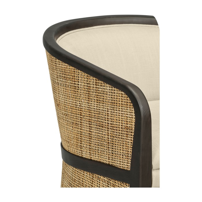 Dark Brown Ash Tub Counter Stool