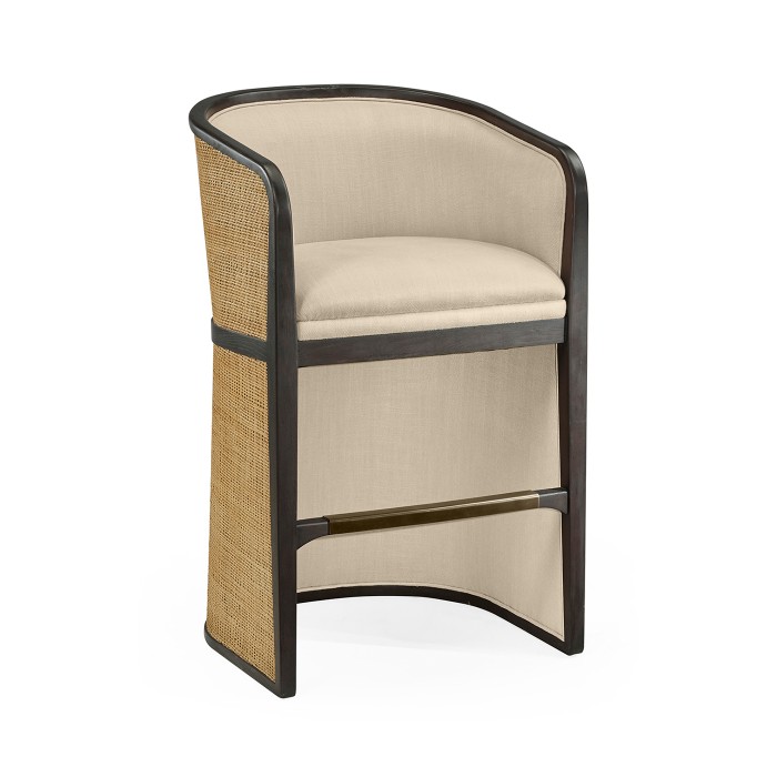 Dark Brown Ash Tub Counter Stool