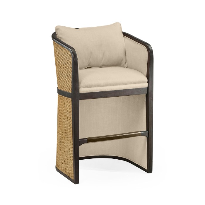 Dark Brown Ash Tub Counter Stool